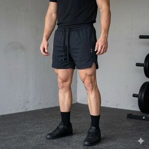 ASRV 0993 AeroSilver 5" Linerless Short Mens Medium Black Gym Activewear